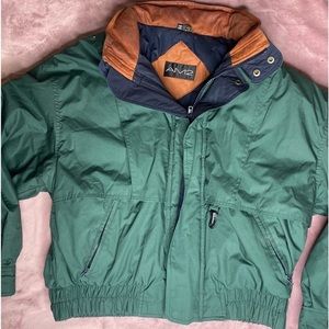 AM2 Andrew Marc vintage 80’s army green bomber jacket men’s size large